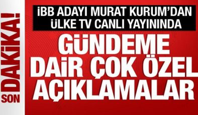 İBB Adayı Murat Kurum’dan ÜLKE TV canlı yayınında önemli açıklamalar