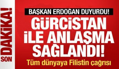 Başkan Erdoğan duyurdu! Gürcistan ile anlaşma sağlandı! Tüm dünyaya Filistin çağrısı