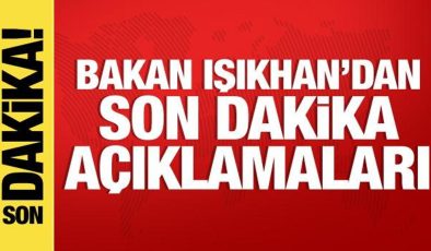 Çalışma ve Sosyal Güvenlik Bakanı Vedat Işıkhan’dan önemli açıklamalar!