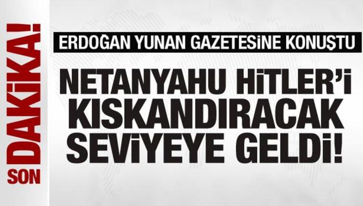 Cumhurbaşkanı Erdoğan: Netanyahu, Hitler’i kıskandıracak seviyeye geldi!