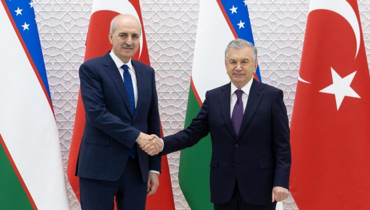 Mirziyoyev, TBMM Başkanı Kurtulmuş’u kabul etti