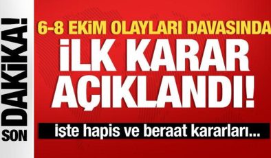 Son dakika: 6-8 Ekim olayları davasında kararlar açıklandı!