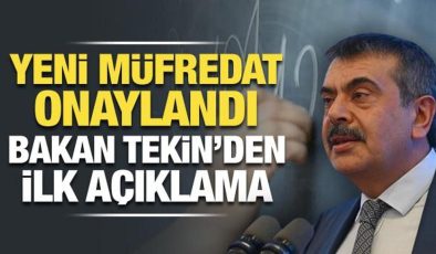 Yeni müfredat onaylandı: Bakan Tekin’den ilk açıklama