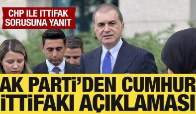 AK Parti Sözcüsü Ömer Çelik: CHP ile ittifak kurmayacağız