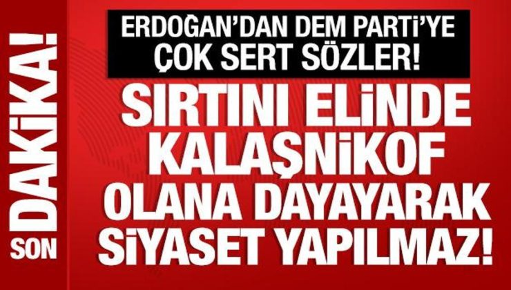 Cumhurbaşkanı Erdoğan’dan DEM Parti’ye tepki