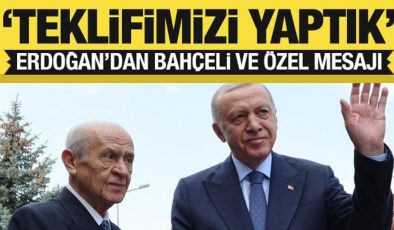 Erdoğan’dan Bahçeli ve Özel açıklaması: Teklifimizi yaptık!