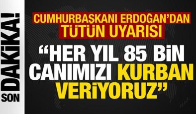 Erdoğan’dan gençlere ‘tütün’ uyarısı: Her yıl 85 bin insanımızı kurban veriyoruz!