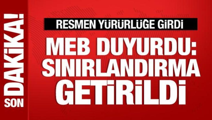 MEB’den özel eğitim kurumlarına sınırlandırma