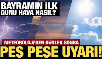 Meteoroloji’den günler sonra peş peşe uyarı! Bayramın ilk günü hava nasıl?