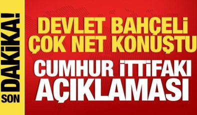 Son dakika: Devlet Bahçeli’den ‘Cumhur İttifakı’ açıklaması: Çok net mesaj verdi