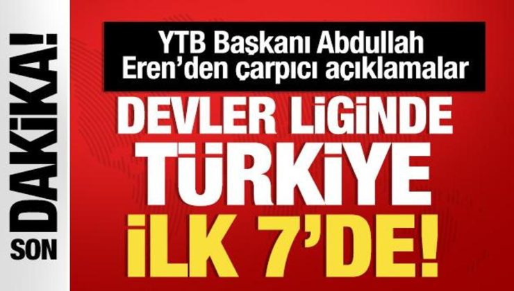 YTB Başkanı Abdullah Eren’den Başkent Kulisi’nde çarpıcı açıklama! ‘Türkiye ilk 7’de’