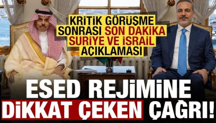 Bakan Fidan’dan son dakika Suriye ve İsrail açıklaması!