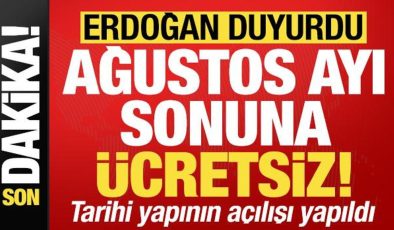 Son dakika: Başkan Erdoğan duyurdu! Önümüzdeki ay sonuna kadar ücretsiz…