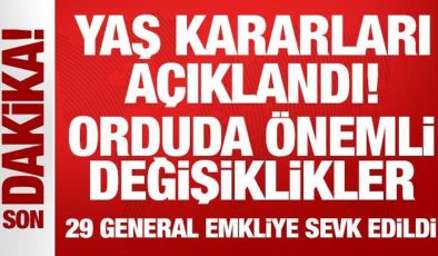 Son Dakika: YAŞ kararları açıklandı: Orduda önemli değişiklikler!