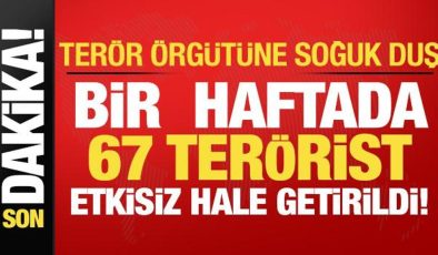 Terör örgütüne soğuk duş: Bir haftada 67 terörist etkisiz hale getirildi!